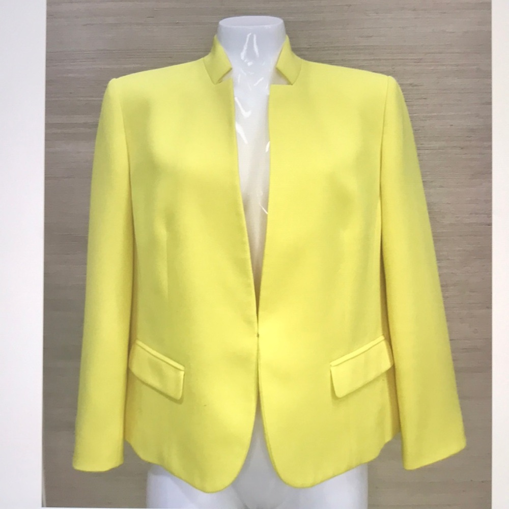 Women's Canary Yellow Open-Front Blazer Jacket